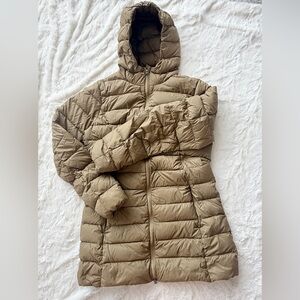 Eddie Bauer Women Sz S Cirruslite Down Filled Parka Bronze EB650 EUC. EG